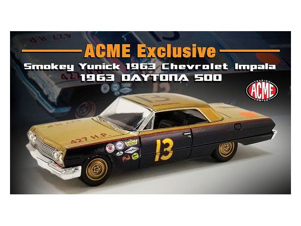 ACME Trading Exclusive #13 1963 Chevrolet Impala - Smokey Yunick - 1963 Daytona 500 - John Rutherford