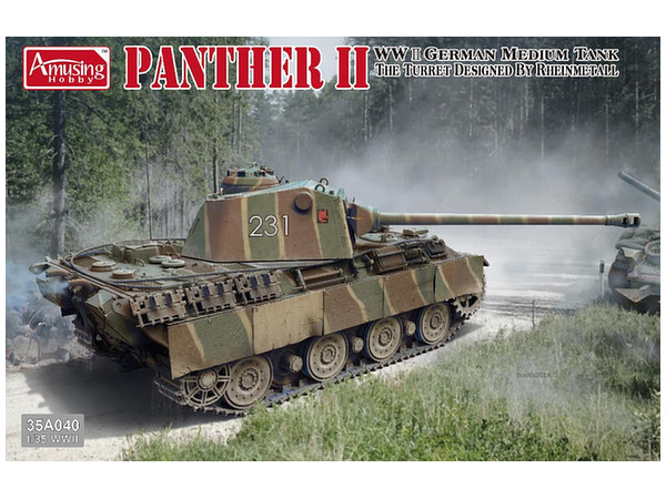 WWII Medium Tank Panther II Rheinmetall Turret
