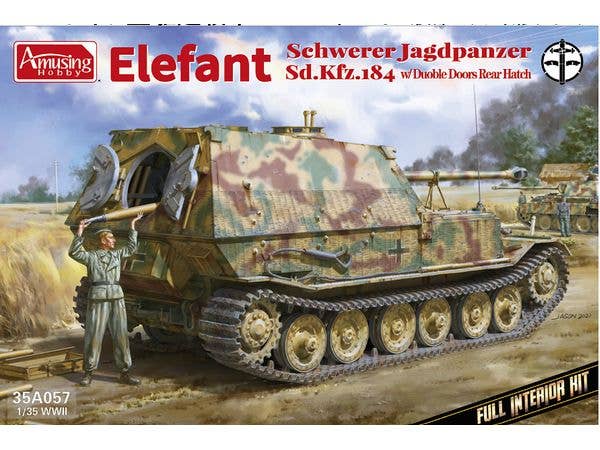 Sd.Kfz.184 Elefant Schwerer Jagdpanzer with Improved Rear Hatch (Full Interior)