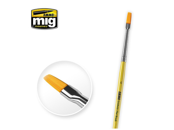 6 Synthetic Flat Brush