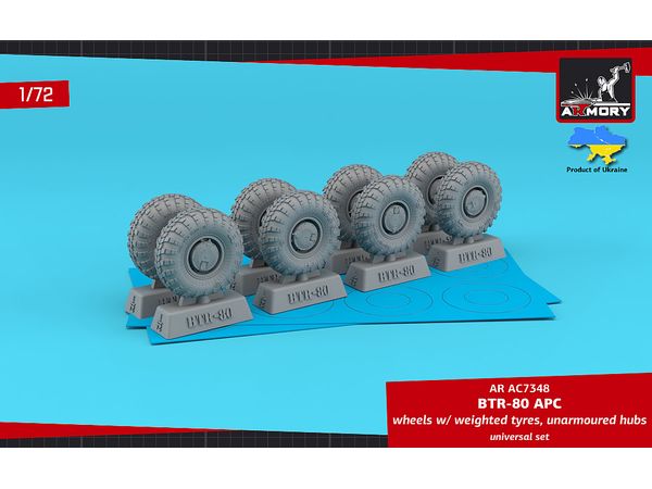 BTR-80 APC wheels w/ weighted tyres KI-80N