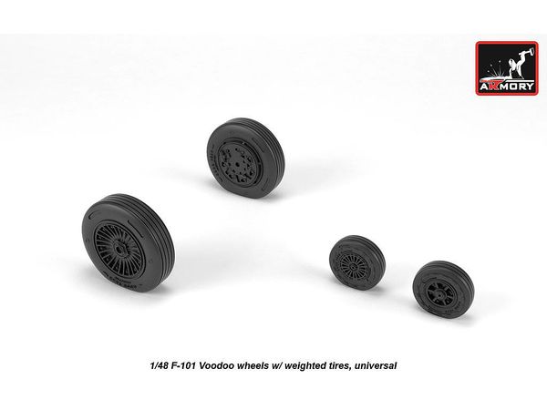 F-101 Voodoo wheels w/ optional nose wheels & weighted tires
