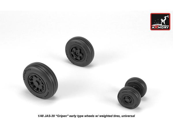 JAS-39 Gripen wheels w/ weighted tires, early