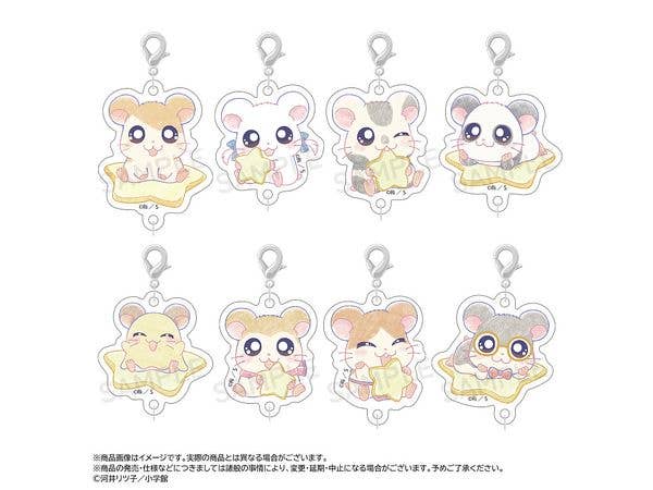 Hamtaro -Twinkle Dreams- Connectable Acrylic Charms 1 Box 8 Pieces