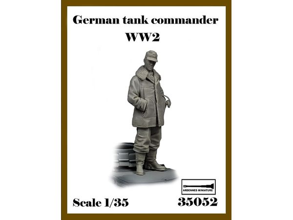 WWII German Army Tank Commander in Winter Coat