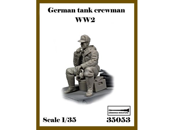 WWII German Army Sitting Winter Tank Soldier #1