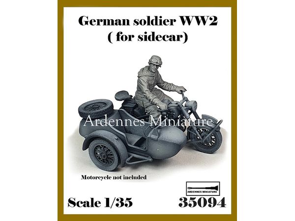 German Soldier WW2 (For Sidecar) (Soldier Piloting A Sidecar)