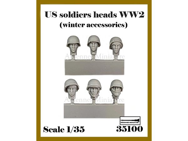 Us Soldiers Heads WW2 (Winter Accessories)