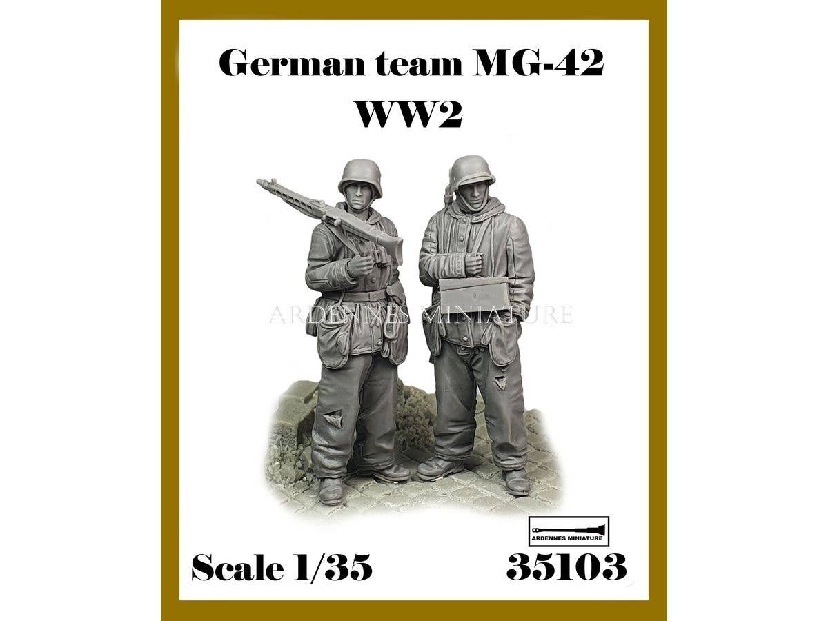 German Team MG-42 WW2