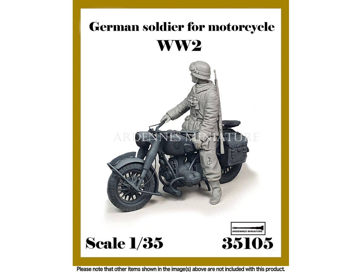German Soldier For Motorcycle WW2