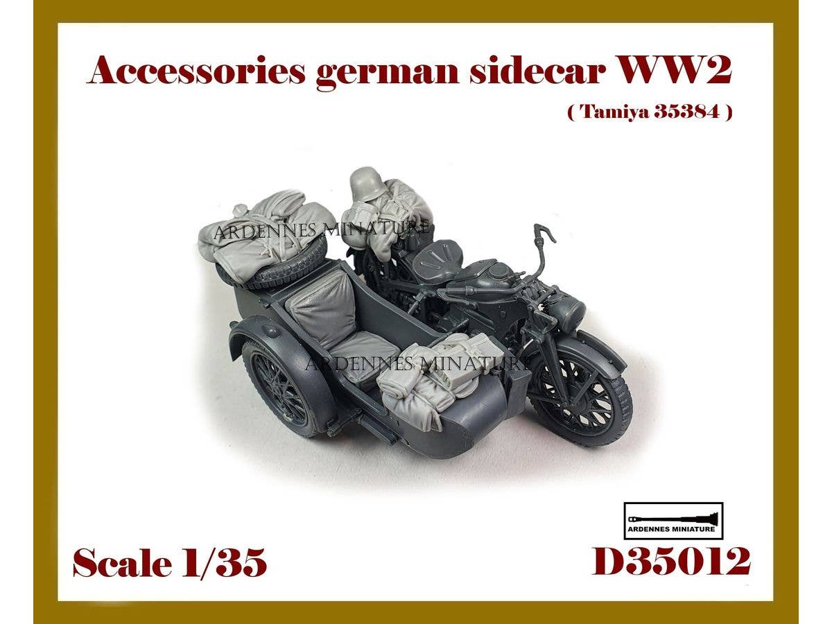Accessories German Sidecar WW2 (For Tamiya 35384)