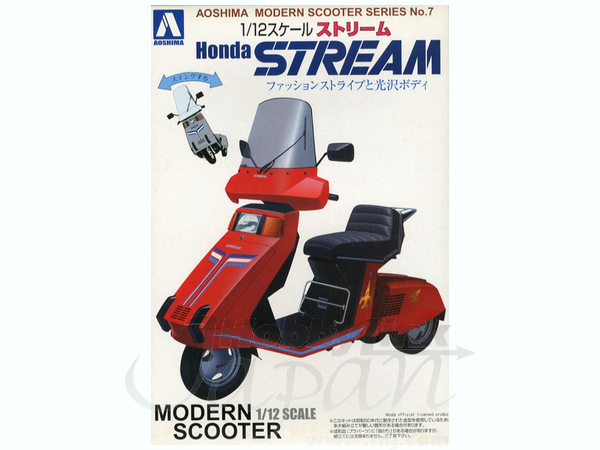 New Aoshima 1/12 Scale Honda Stream Special Modern Scooter Model Kit 