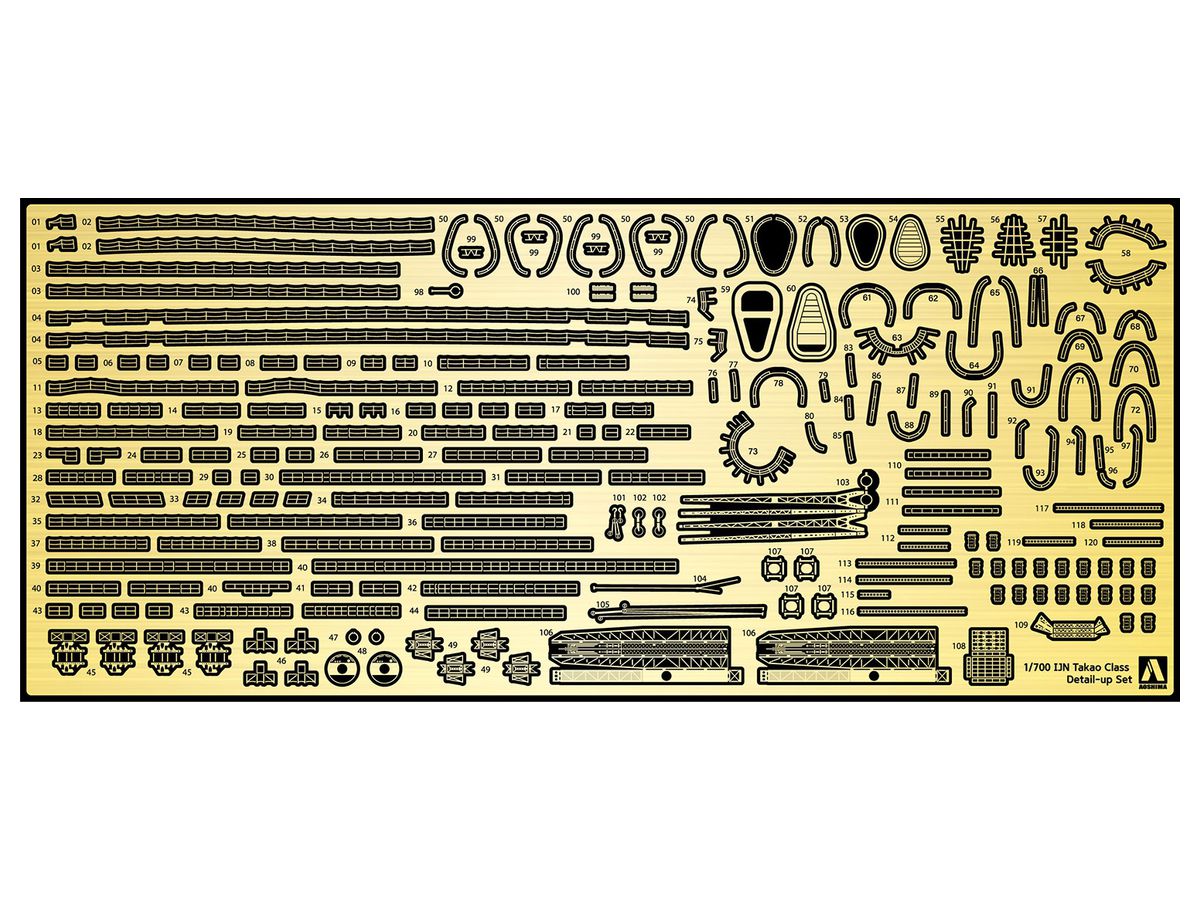 IJN Heavy Cruiser Takao-class Photo-Etched Set