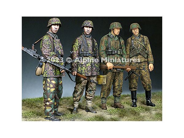 WWII German Waffen-SS Withdrawal from Caen (Set of 4)