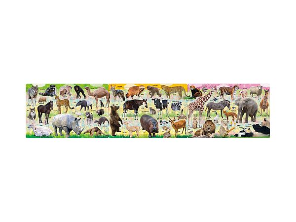 Step Panorama Puzzle Full of Animals 10+15+20pcs (740 x 165mm)