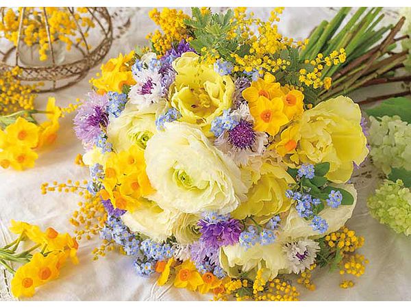 Jigsaw puzzle: Cheerful Bouquet of Happiness 500P