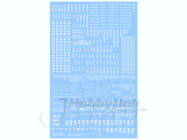 US Military Vehicle Markings & Labeling (White)