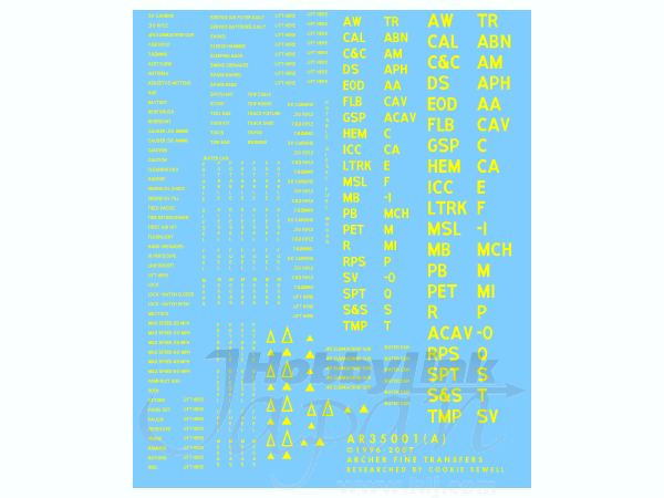 US Military Vehicle Markings & Labeling (Yellow)