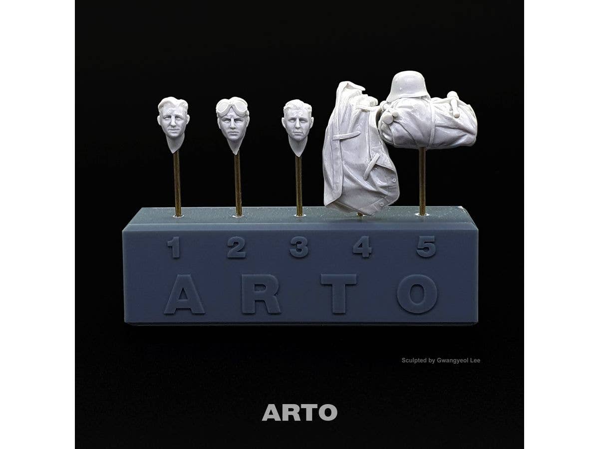  Heads for KS600 sidecar with Accessories for Tamiya 35384