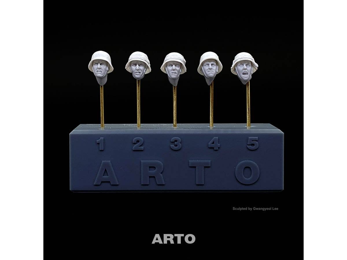 Heads of Combat WWII German M42 helmet MG team for Tamiya 35386