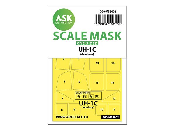 UH-1C one-sided painting mask for Academy