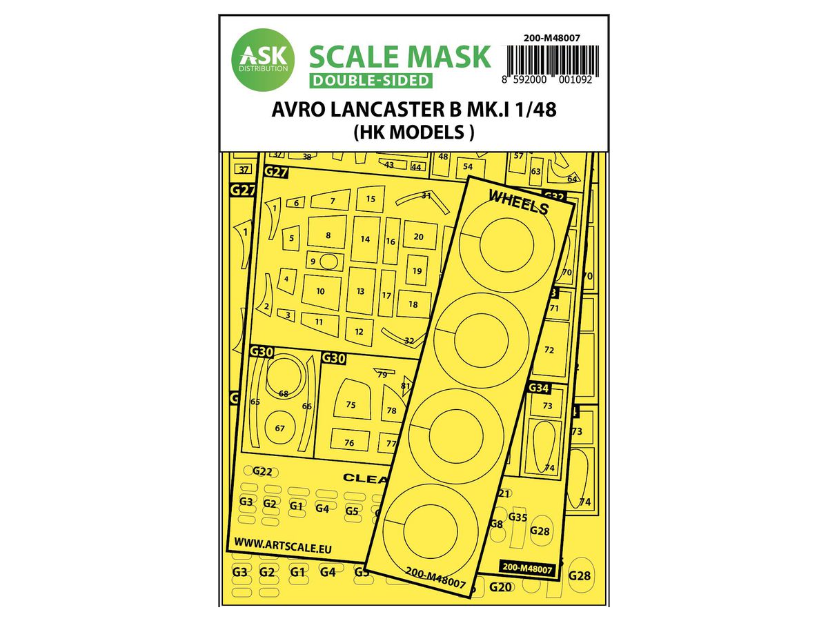 Avro Lancaster Mk.I B Double-sided Painting Mask for HK Models