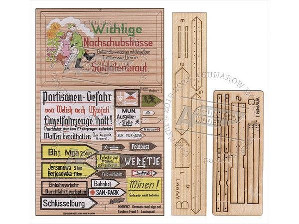 German Road Sign Set Eastern Front (1) Leningrad