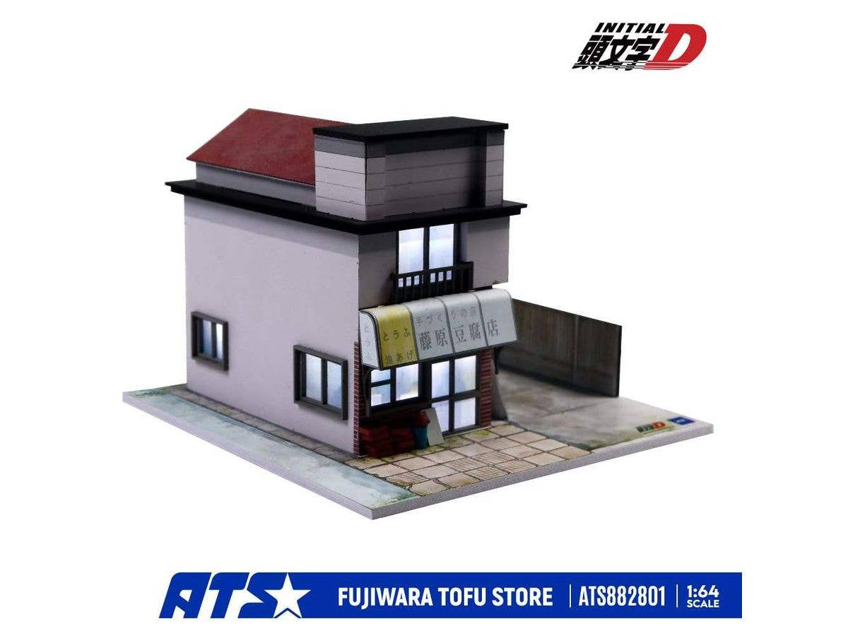 Initial D Manga Version Fujiwara Tofu Shop Diorama Painted Assembly Kit
