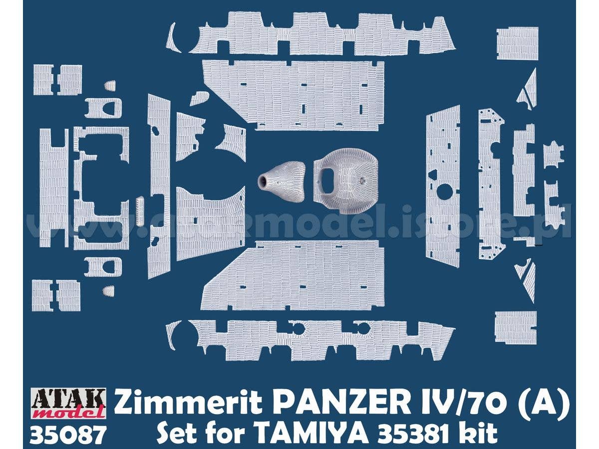 WWII Germany Jagdpanzer IV / Zimmerit Set for 70 (A) (for Tamiya 35381)