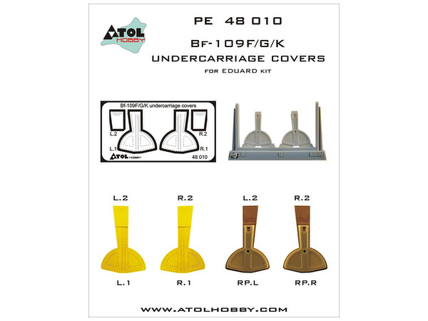 Bf-109F/G/K Undercarriage Covers (for Eduard)