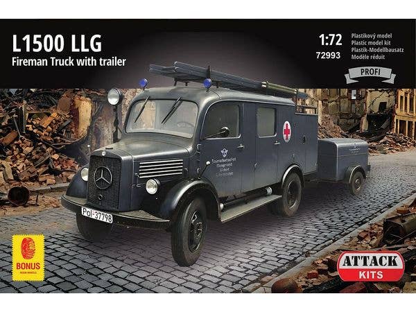 M.B. L1500S LLG WWII German Fire Truck with trailer