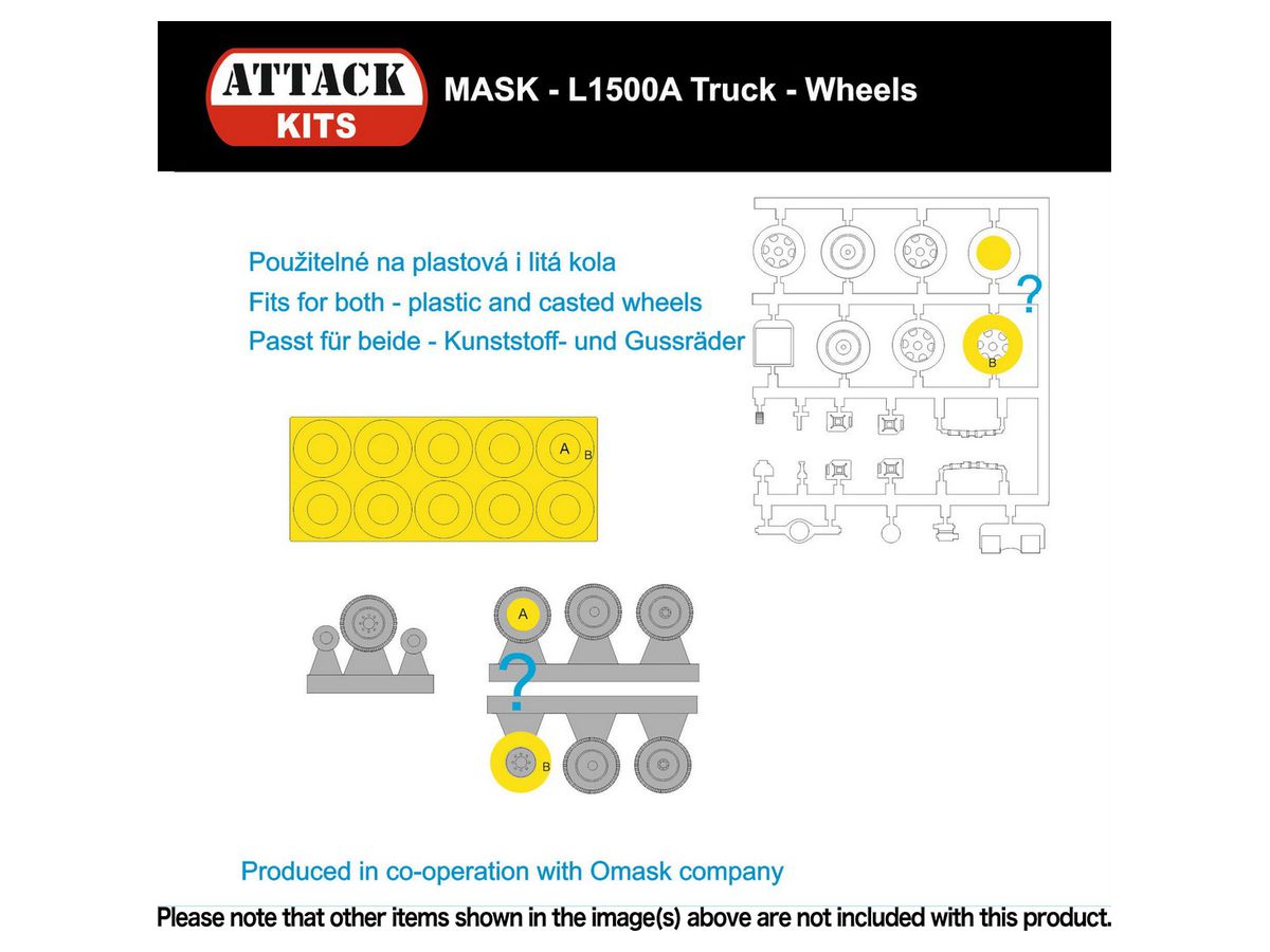 L1500 A/S Truck L1500 - Wheels Paint Mask Seal