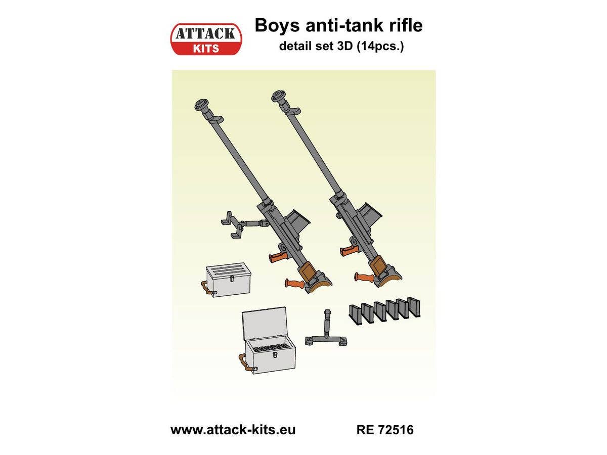 Boys anti-tank rifle detail set 3D (14pcs)