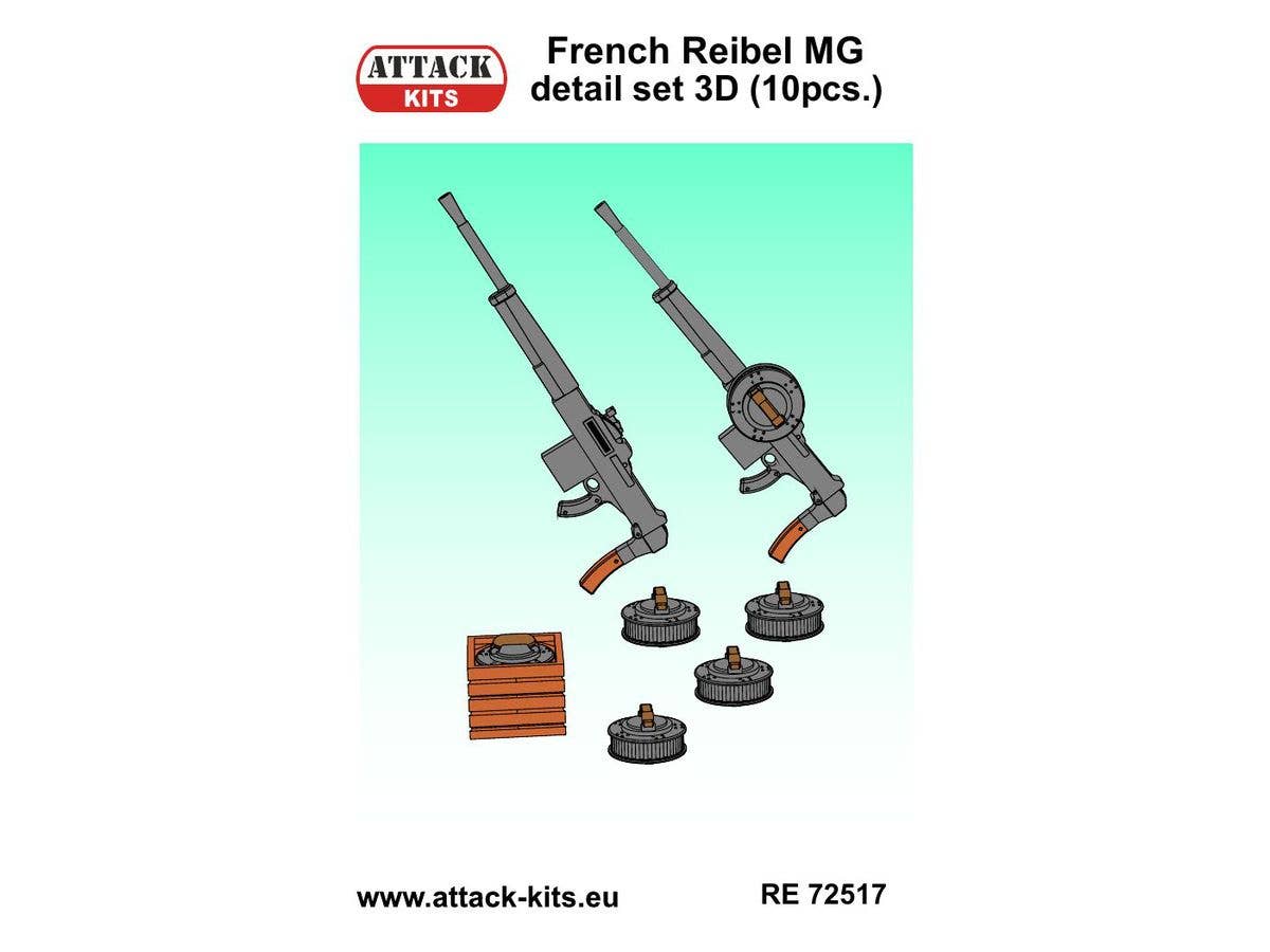 French Reibel MG detail set 3D (10pcs)