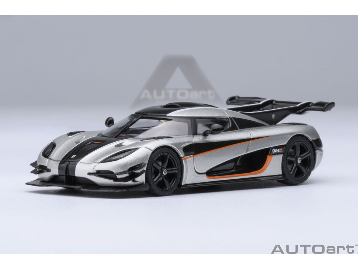 Koenigsegg One : 1 (Metallic Silver / Carbon Black / Orange)