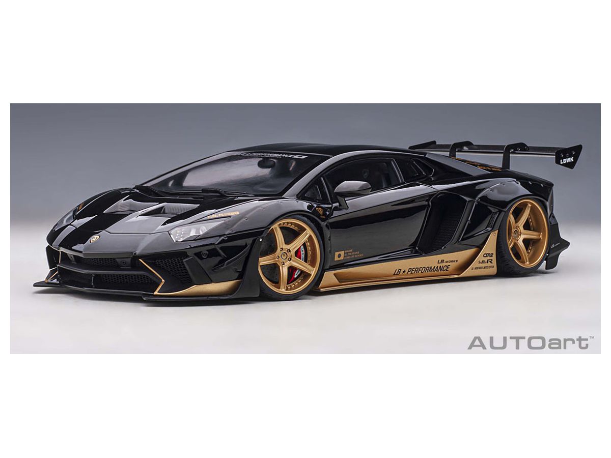 Liberty Walk Lb-Works Lamborghini Aventador Limited Edition (Black/Gold Accent)