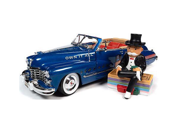 1947 Cadillac Convertible Monopoly Blue / Red Mr. Monopoly with Figure