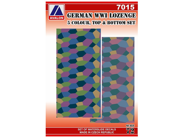 German WWI Lozenge, 5 Color, Top & Bottom Set