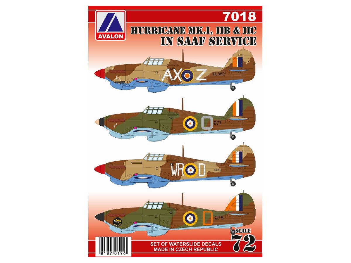 Hurricane Mk. I, IIb & IIc in SAAF Service
