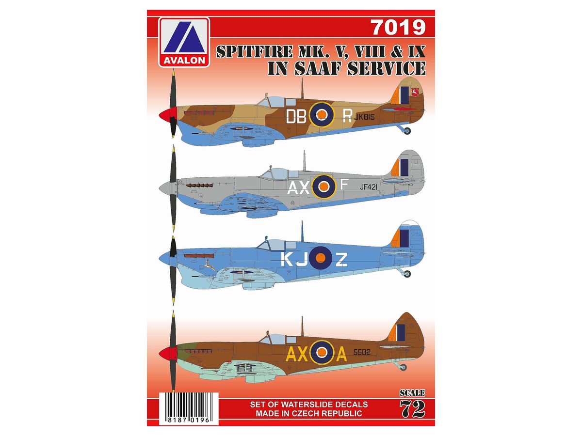 Spitfire Mk. V, VIII & IXc in SAAF Service