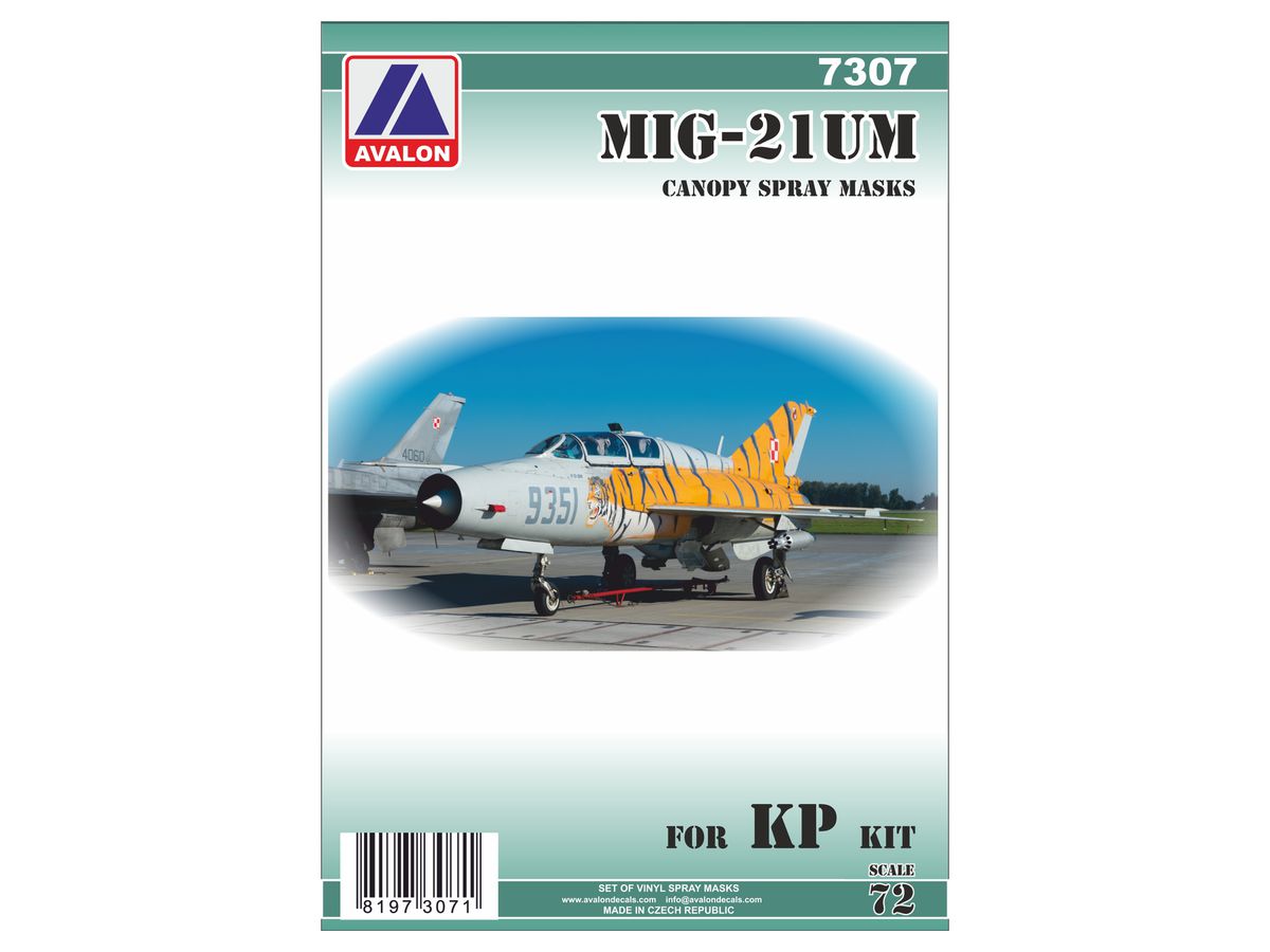 MiG-21UM Mongol B Canopy Mask (for KP Models)