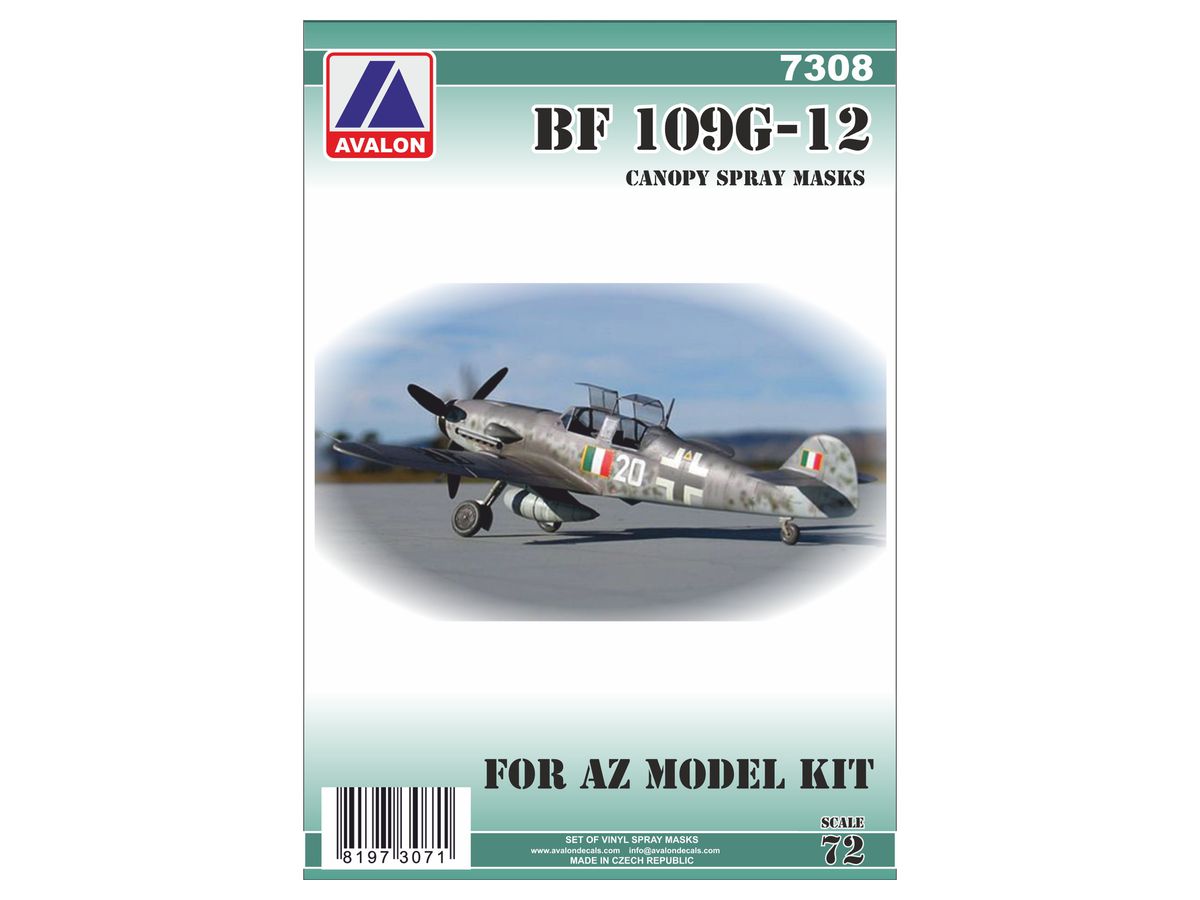 Bf109G-12 Canopy Mask (for AZ Model)
