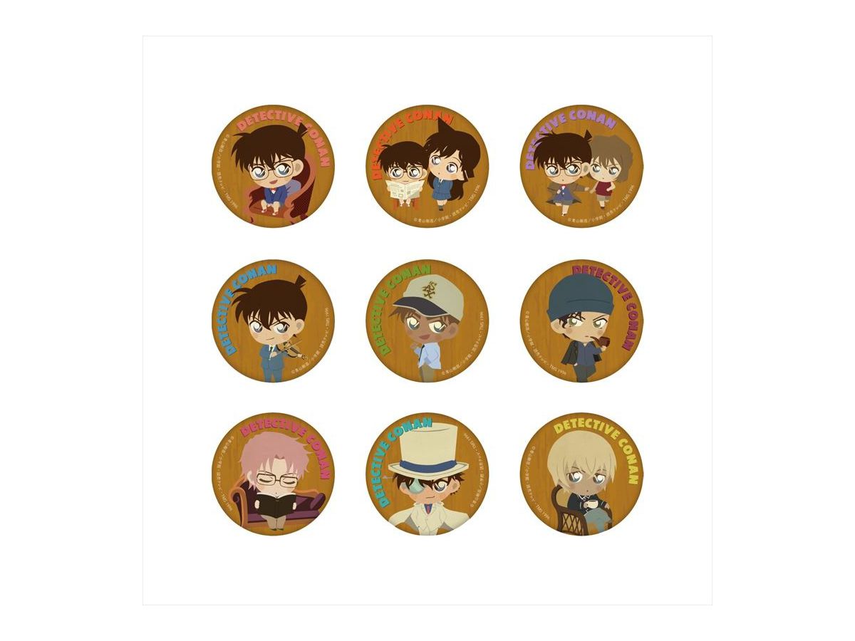 Detective Conan: Character Badge Collection Vintage Pop Residence 1Box 9pcs