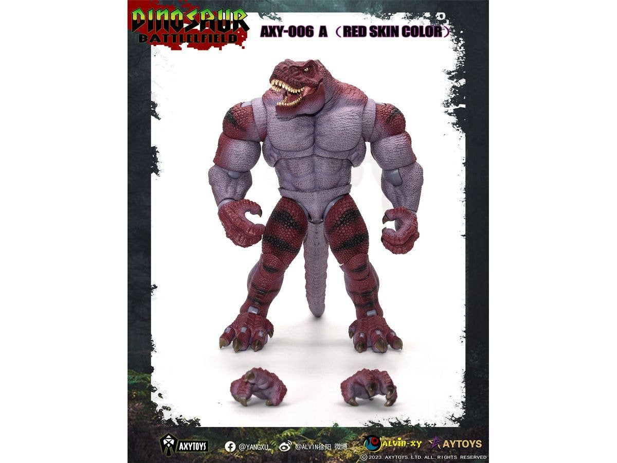 Dinosaur Battlefield AXY006A Tyrannosaurus Tribe Soldier (Red)