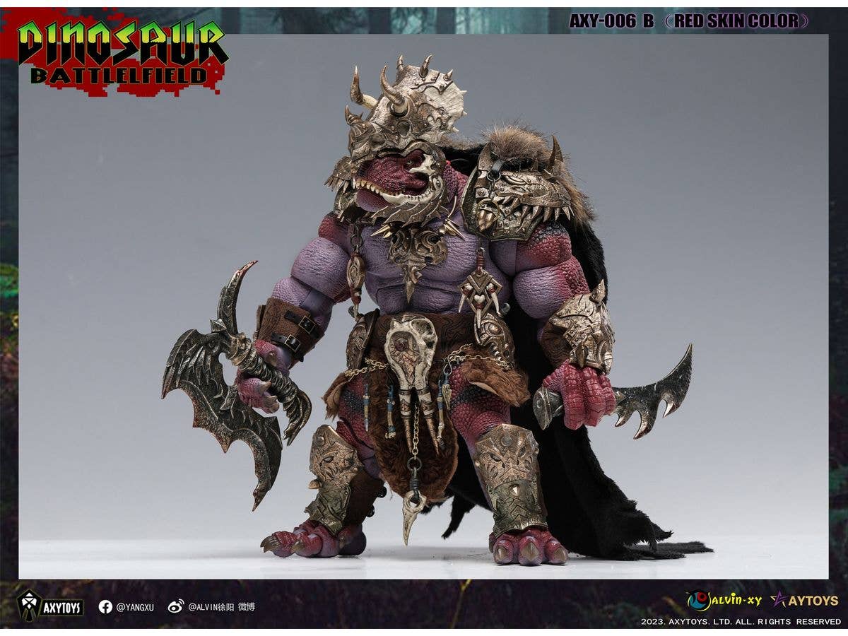 Dinosaur Battlefield AXY006B Tyrannosaurus Tribe Chief (Red)