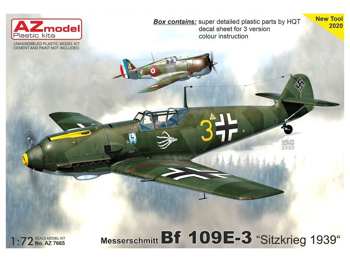Bf 109F-4 'In Spanish Services' in 1/72 von AZ Model 3x camo 