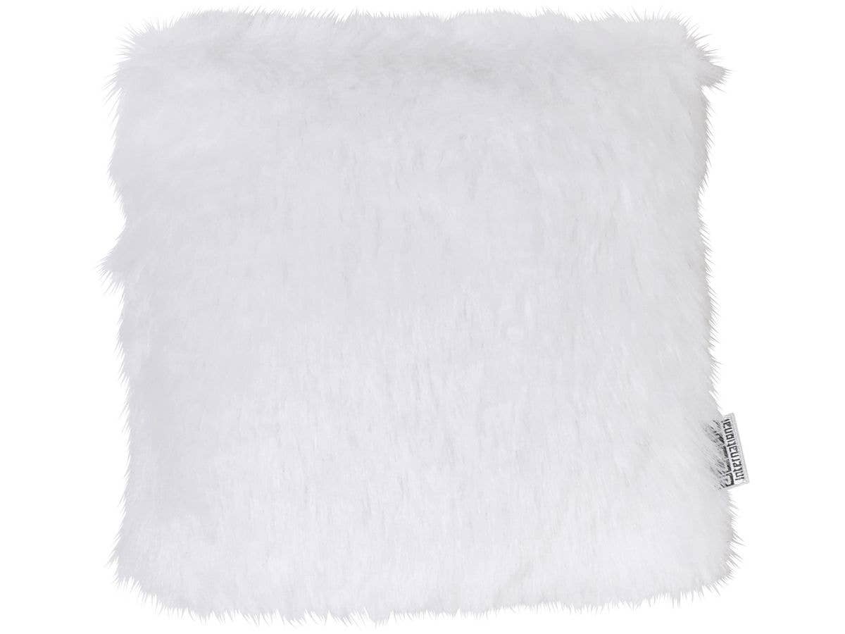 80mm Fur Cushion White
