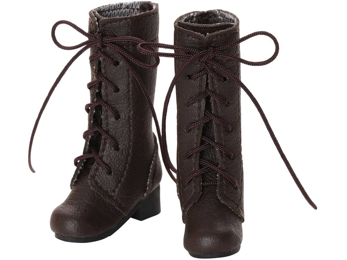 Lace-Up Mid-Length Boots Brown