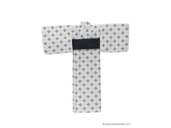 Boys Yukata Set Kazaguruma/ White Porcelain Color (Pure Neemo XS)