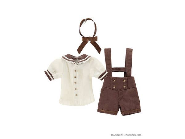 Boy Gymnasium Costume Set/ Off White x Brown (Pure Neemo XS)